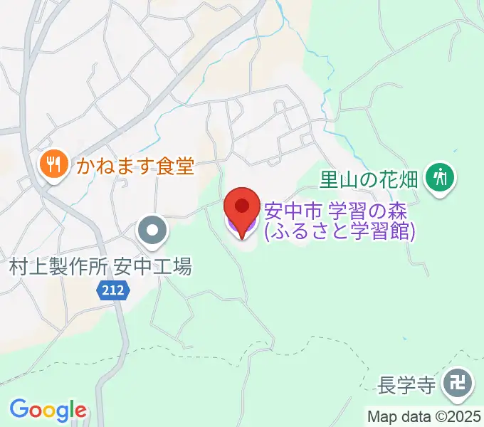 安中市学習の森ふるさと学習館の地図