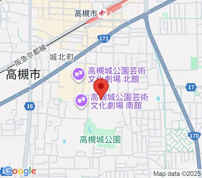 高槻市立しろあと歴史館の地図
