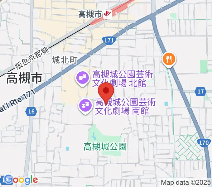 高槻市立しろあと歴史館の地図