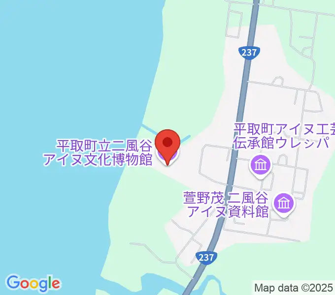 平取町立二風谷アイヌ文化博物館の地図