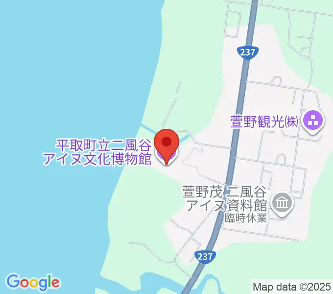 平取町立二風谷アイヌ文化博物館の地図