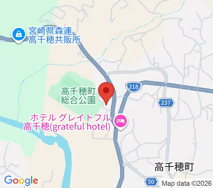 高千穂町歴史民俗資料館の地図