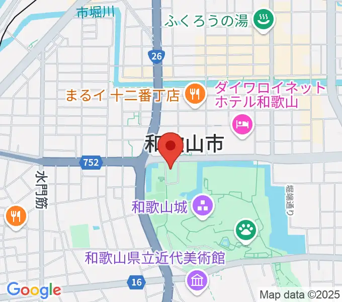 わかやま歴史館の地図