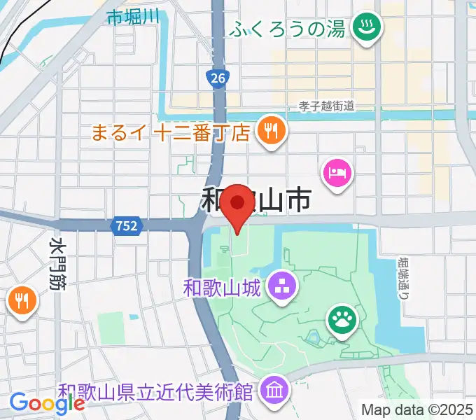 わかやま歴史館の地図