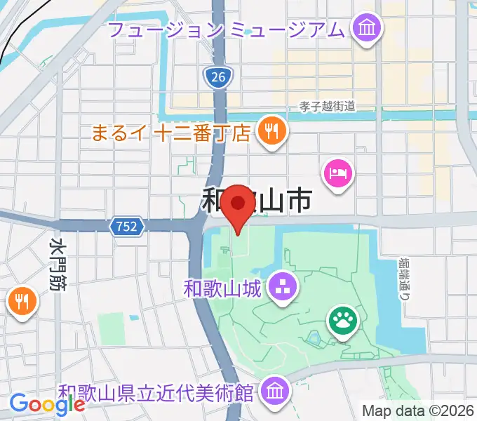 わかやま歴史館の地図