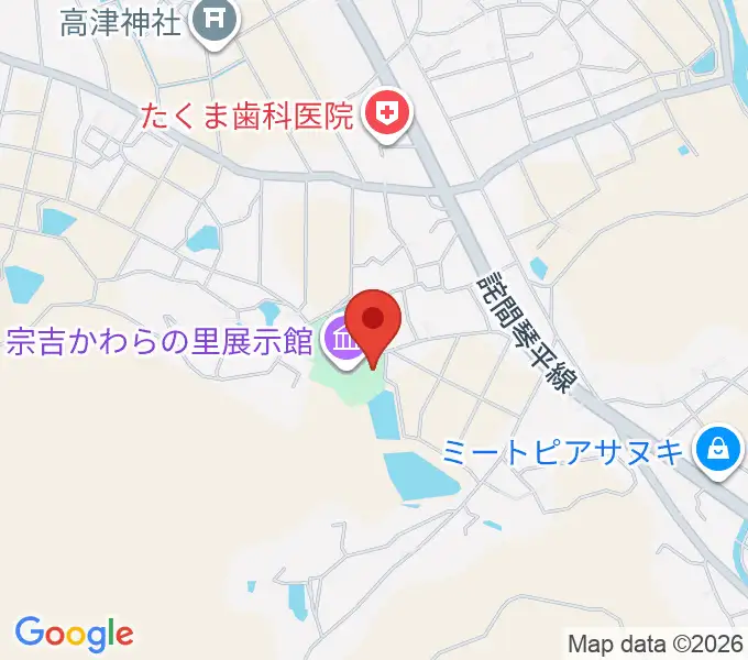 宗吉かわらの里展示館の地図