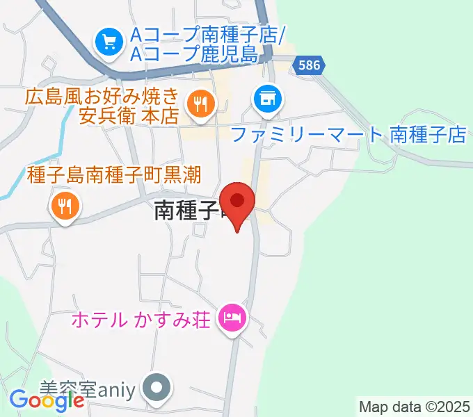 南種子町郷土館の地図
