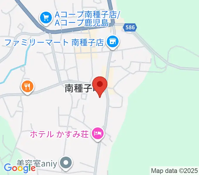 南種子町郷土館の地図