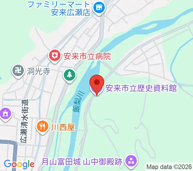 安来市立歴史資料館の地図