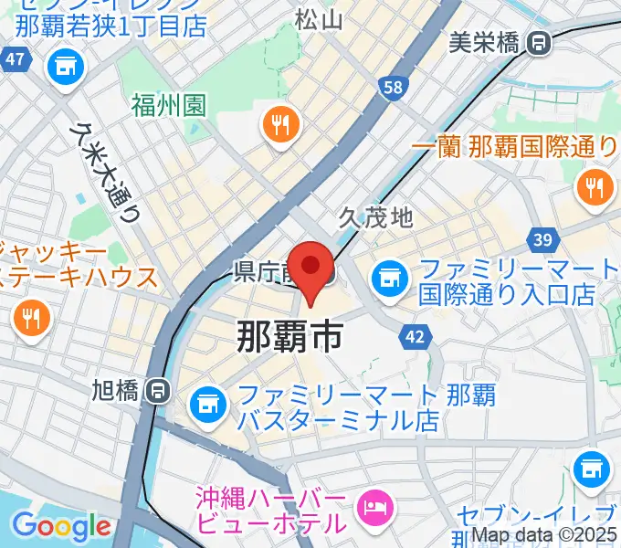 那覇市歴史博物館の地図