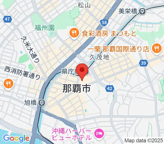 那覇市歴史博物館の地図