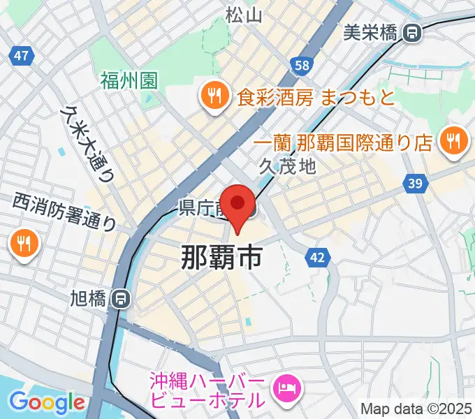 那覇市歴史博物館の地図