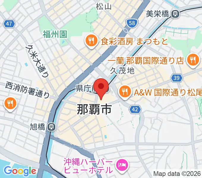 那覇市歴史博物館の地図