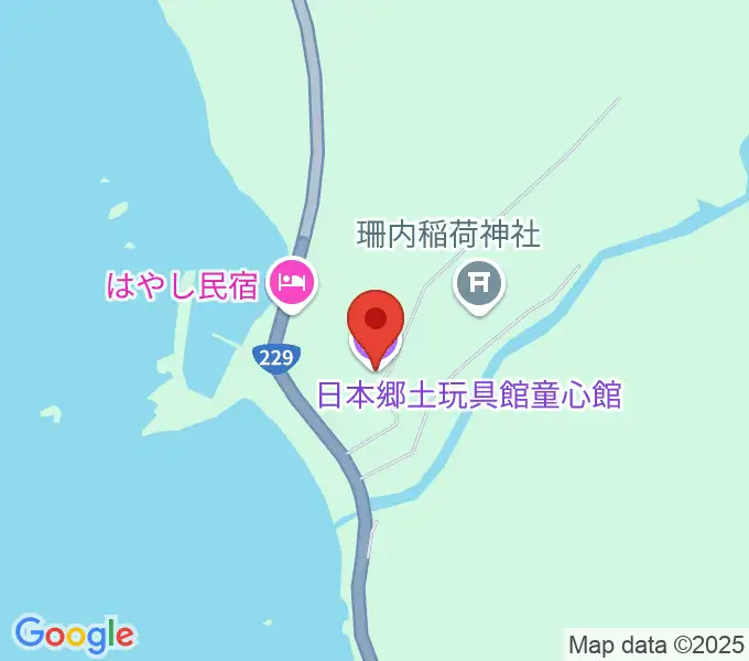 神恵内村日本郷土玩具館の地図