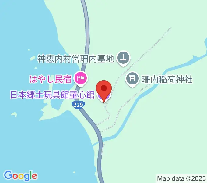 神恵内村日本郷土玩具館の地図