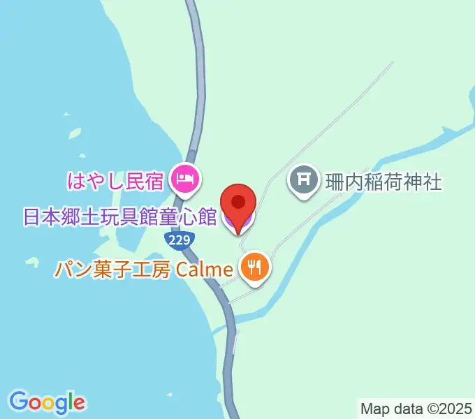 神恵内村日本郷土玩具館の地図