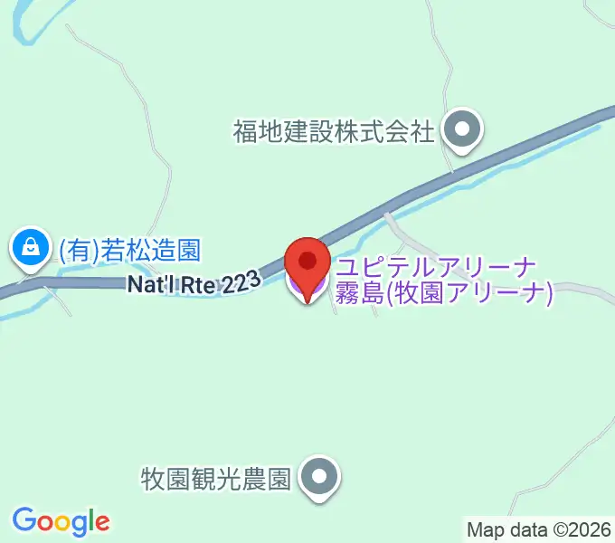 ユピテルアリーナ霧島の地図