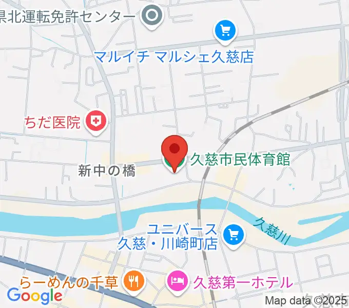 久慈市マリンアリーナの地図