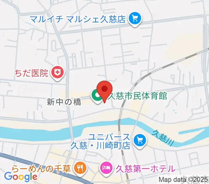 久慈市マリンアリーナの地図