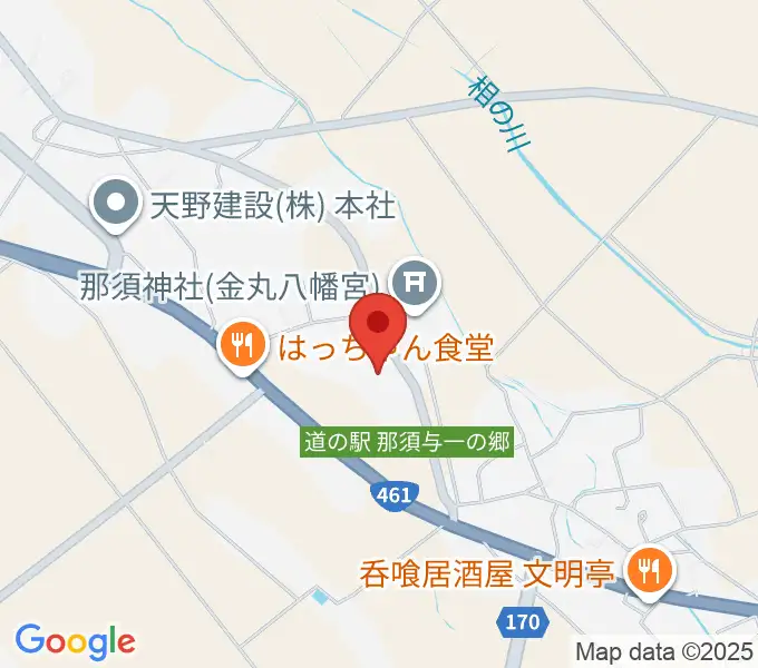 那須与一伝承館の地図
