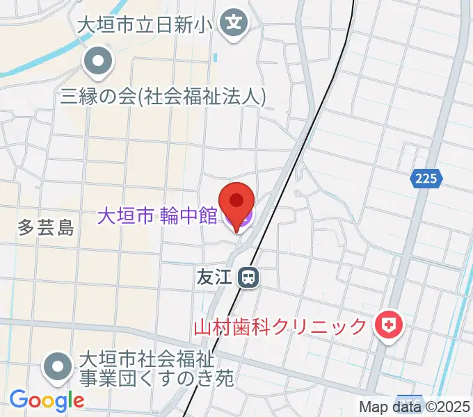 大垣市輪中館の地図