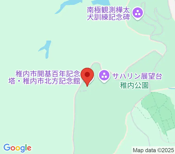 稚内市北方記念館の地図