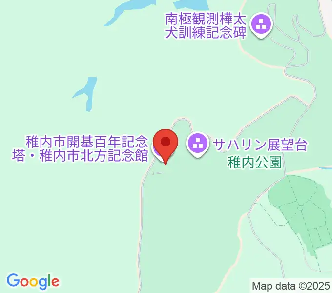 稚内市北方記念館の地図