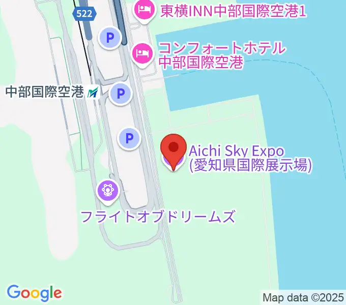 Aichi Sky Expoの地図