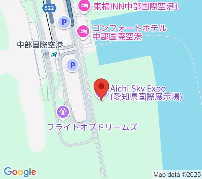 Aichi Sky Expoの地図