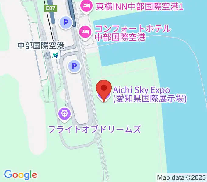 Aichi Sky Expoの地図