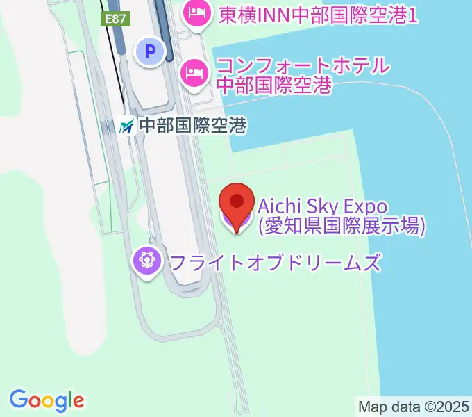 Aichi Sky Expoの地図
