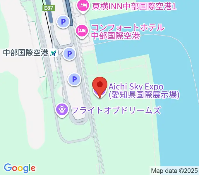 Aichi Sky Expoの地図