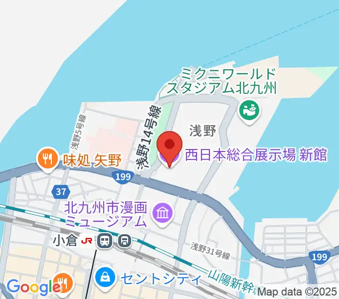 西日本総合展示場の地図