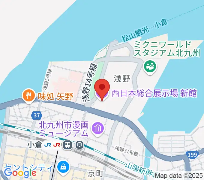 西日本総合展示場の地図