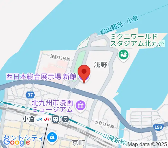 西日本総合展示場の地図