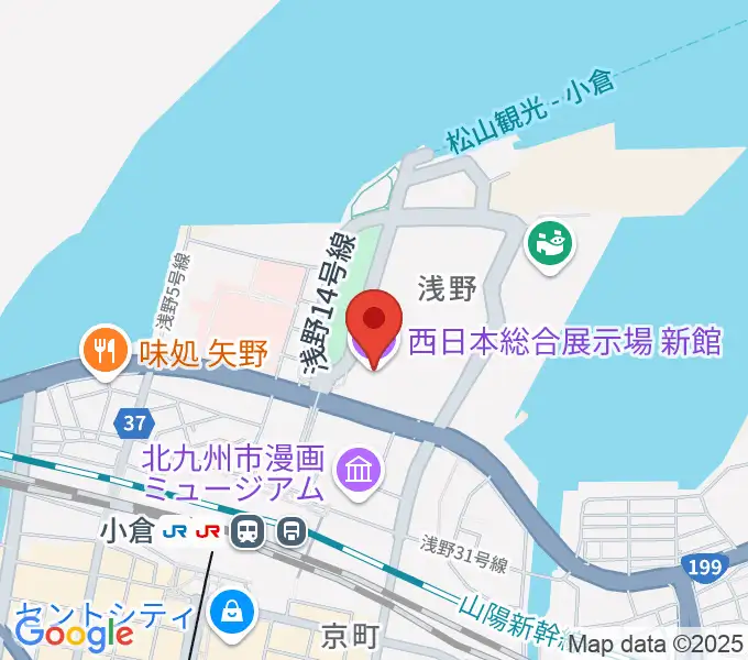 西日本総合展示場の地図