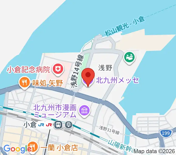 北九州メッセの地図