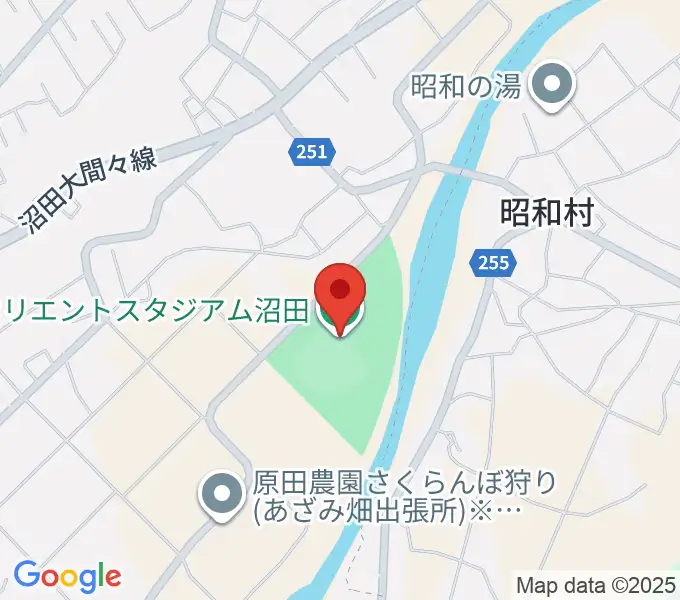 オリエントスタジアムぬまたの地図