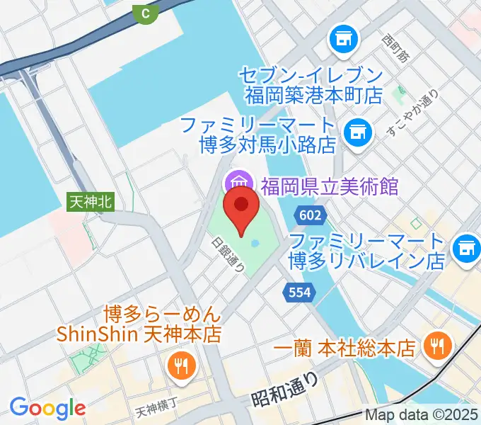 福岡市民ホールの地図