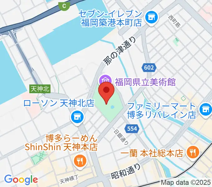 福岡市民ホールの地図