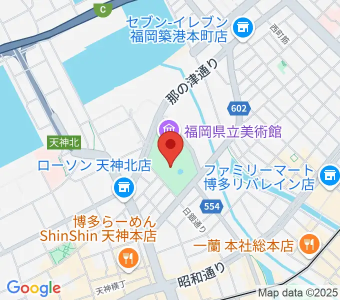 福岡市民ホールの地図