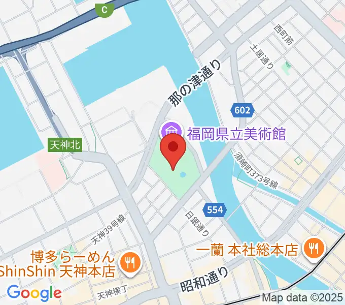 福岡市民ホールの地図
