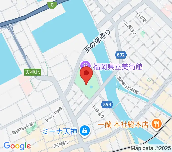 福岡市民ホールの地図