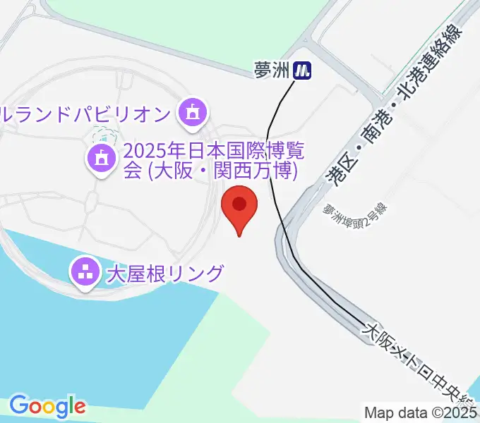 EXPOホール シャインハットの地図
