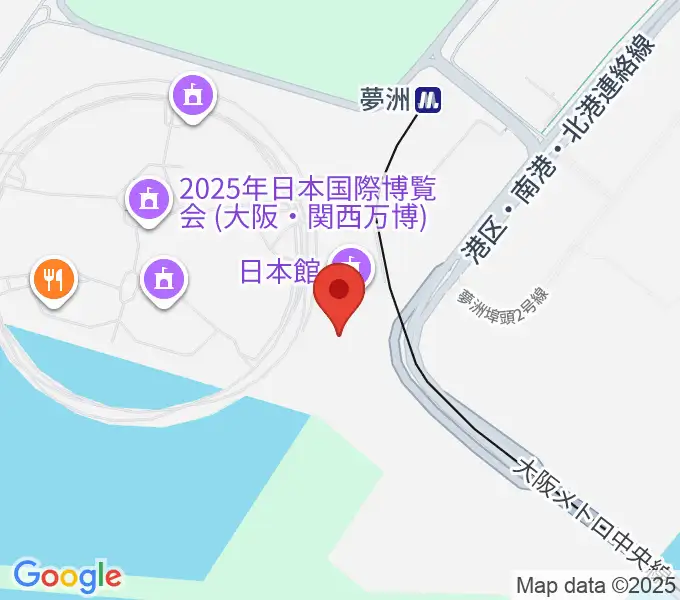 EXPOホール シャインハットの地図