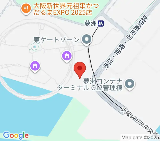 EXPOホール シャインハットの地図