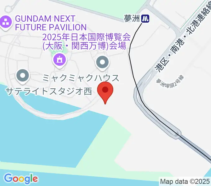 EXPOナショナルデーホール レイガーデンの地図