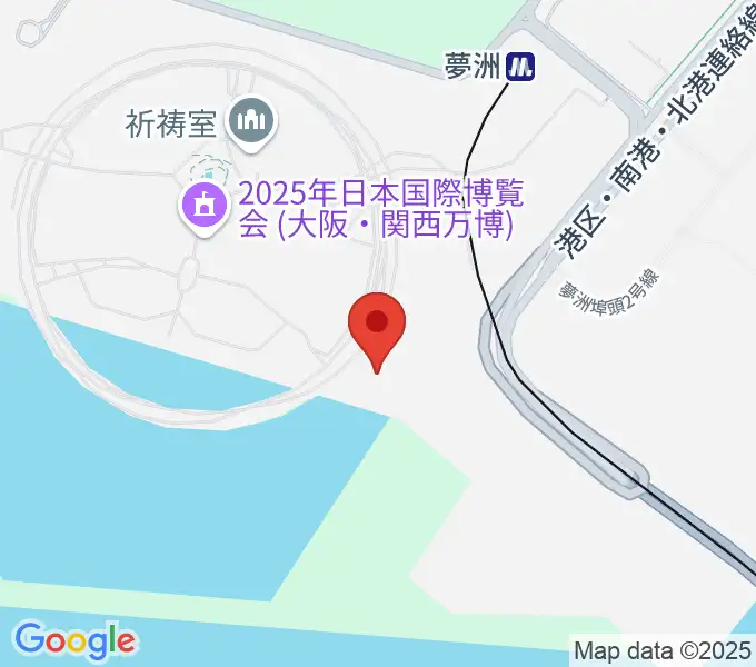 EXPOナショナルデーホール レイガーデンの地図