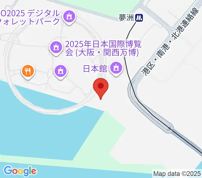 EXPOナショナルデーホール レイガーデンの地図