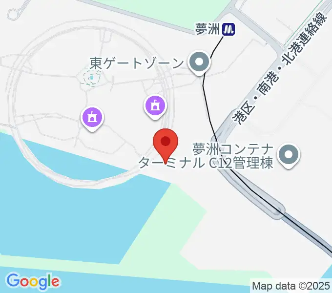 EXPOナショナルデーホール レイガーデンの地図